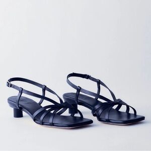 Tibi Brooks Low Heel Sandal in navy